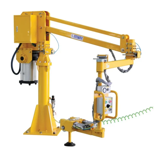 Steel Air Balance Jib Lifter Floor Mounted Maximum Arm Length 78-1/4 In. 250 Lb. Capacity Yellow