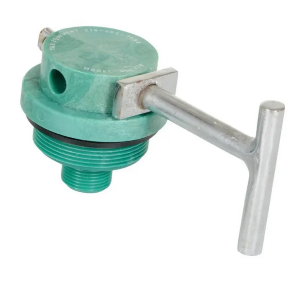 Polycarbonate Drum Lock 2 In. and 3/4 In. Thread Diameter Green