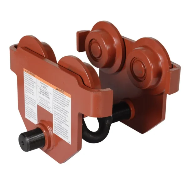 Steel Push Eye Manual Trolley 4000 Lb. Capacity Orange