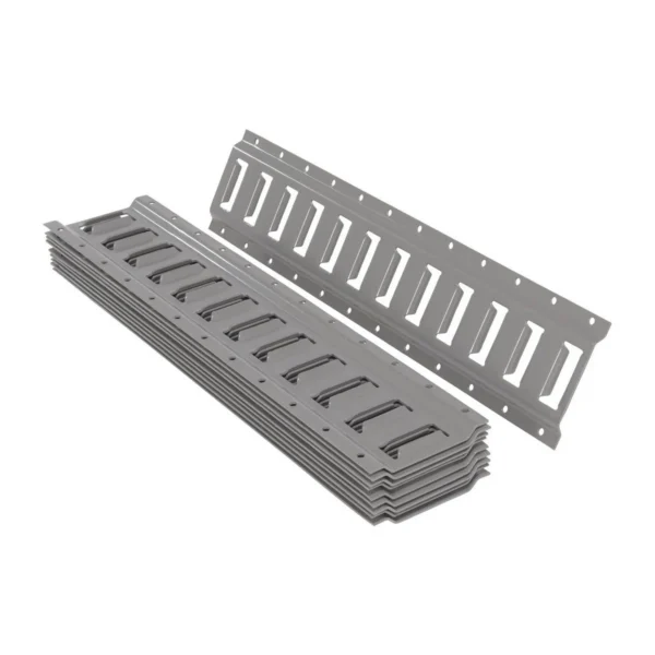 Steel E-Track 2 Ft. Length 10 Pack Gray