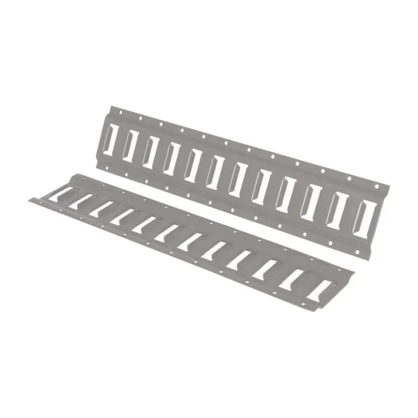 Steel E-Track 2 Ft. Length 2 Pack Gray