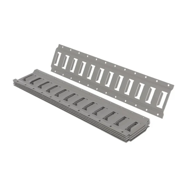 Steel E-Track 2 Ft. Length 6 Pack Gray