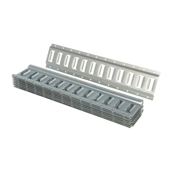 Steel Zinc Plated E-Track 2 Ft. Length 10 Pack Gray