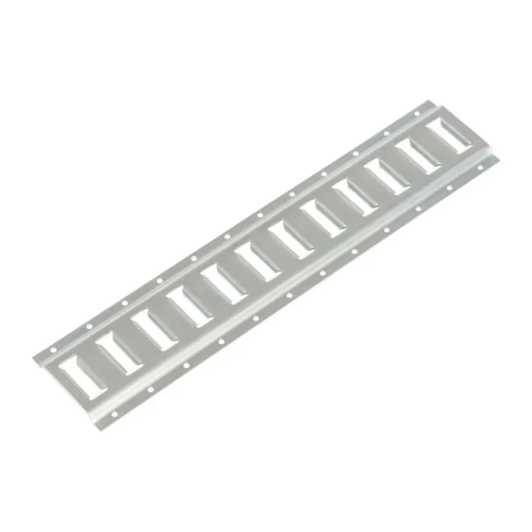 Steel Zinc Plated E-Track 2 Ft. Length 1 Pack Gray
