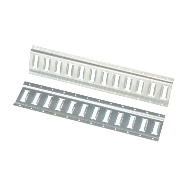 Steel Zinc Plated E-Track 2 Ft. Length 2 Pack Gray