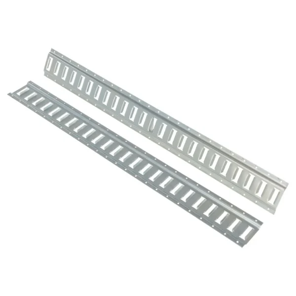 Steel Zinc Plated E-Track 4 Ft. Length 2 Pack Gray