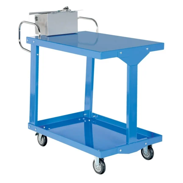 Steel Easy Access Stock Truck with Work Table 24 In. x 36 In. Deck 1200 Lb. Capacity Blue