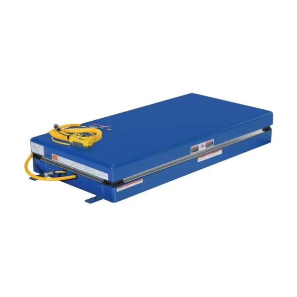 Steel Electric Hydraulic Lift Table 24 In. x 48 In. 4000 Lb. Capacity Blue
