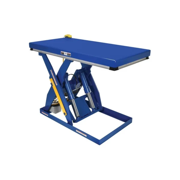 Steel Quick Ship Electric Hydraulic Lift Table 30 In. x 60 In. 4000 Lb. Capacity Blue