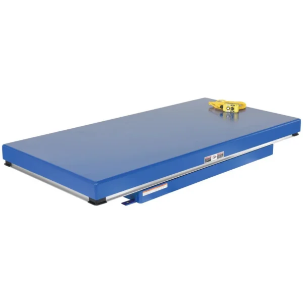 Steel Electric Hydraulic Lift Table 36 In. x 72 In. 6000 Lb. Capacity Blue