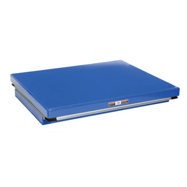 Steel Electric Hydraulic Lift Table 40 In. x 48 In. 3000 Lb. Capacity Blue