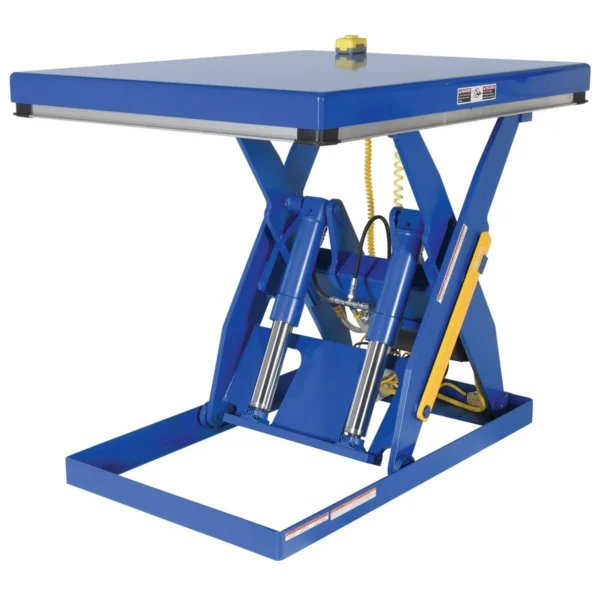 Steel Quick Ship Electric Hydraulic Lift Table 40 In. x 48 In. 4000 Lb. Capacity Blue
