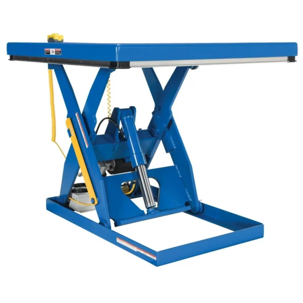 Steel Electric Hydraulic Lift Table 48 In. x 48 In. 2000 Lb. Capacity Blue
