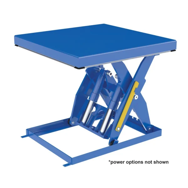 Steel Electric Hydraulic Lift Table 48 In. x 48 In. 6000 Lb. Capacity Blue