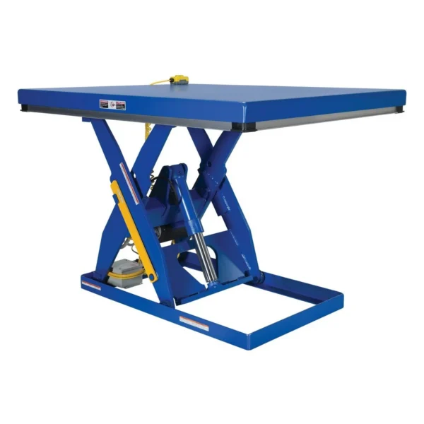 Steel Electric Hydraulic Lift Table 48 In. x 60 In. 2000 Lb. Capacity Blue