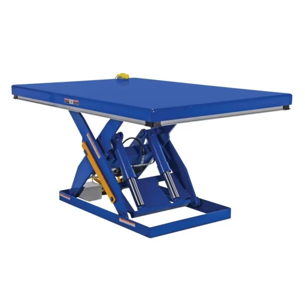 Steel Quick Ship Electric Hydraulic Lift Table 48 In. x 72 In. 4000 Lb. Capacity Blue