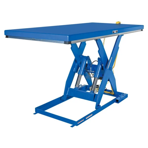 Steel Electric Hydraulic Lift Table 48 In. x 96 In. 4000 Lb. Capacity Blue