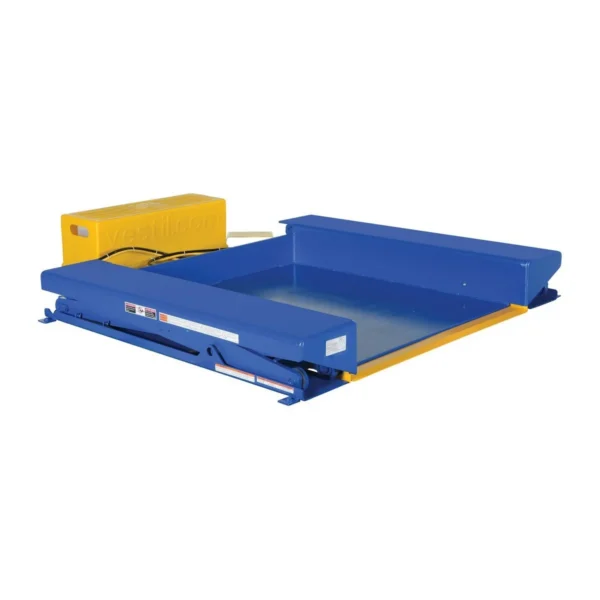Steel Ground Lift Scissor Table 44 In. x 50 In. 4000 Lb. Capacity Blue