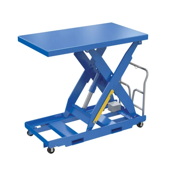 Steel Portable Lift Table 230 Volt 3 Phase 48 In. x 64 In. 2000 Lb. Capacity Blue