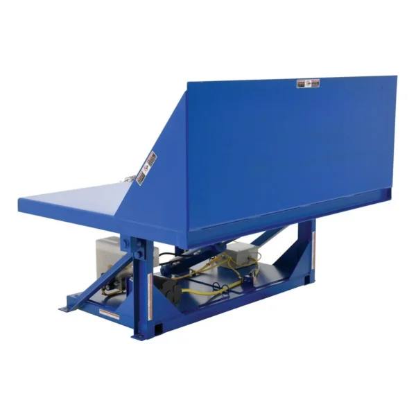 Steel Efficiency Master Tilt Table 90 Degree Tilt 60 In. x 50 In. 4000 Lb. Capacity Blue