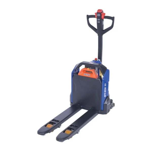 Steel Fully Powered Electric Pallet Truck 15 In. x 32 In. 3,300 Lb. Capacity Black