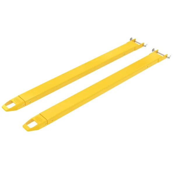 Steel Pin Style Fork Extensions 4 In. x 72 In. 4000 Lb. Capacity Yellow