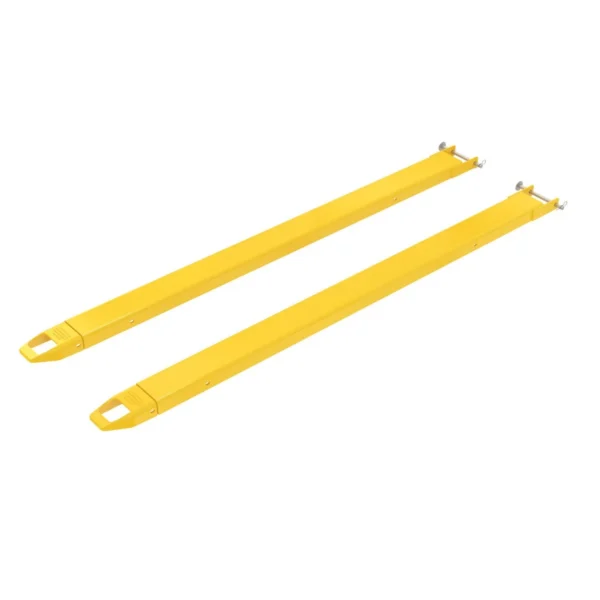 Steel Pin Style Fork Extensions 4 In. x 84 In. 4000 Lb. Capacity Yellow