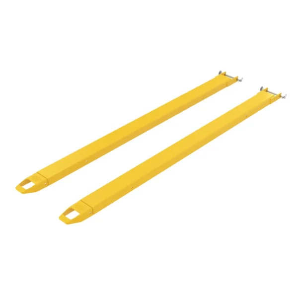 Steel Pin Style Fork Extensions 4 In. x 90 In. 4000 Lb. Capacity Yellow