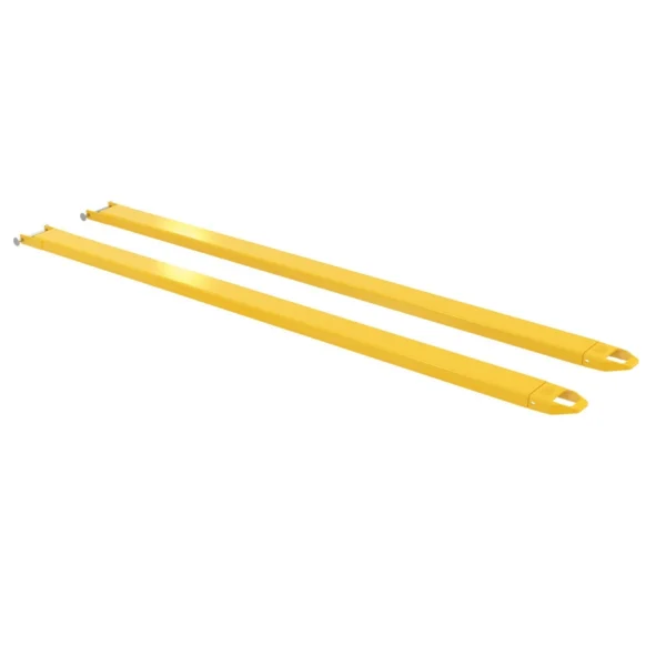 Steel Pin Style Fork Extensions 5 In. x 120 In. 4000 Lb. Capacity Yellow