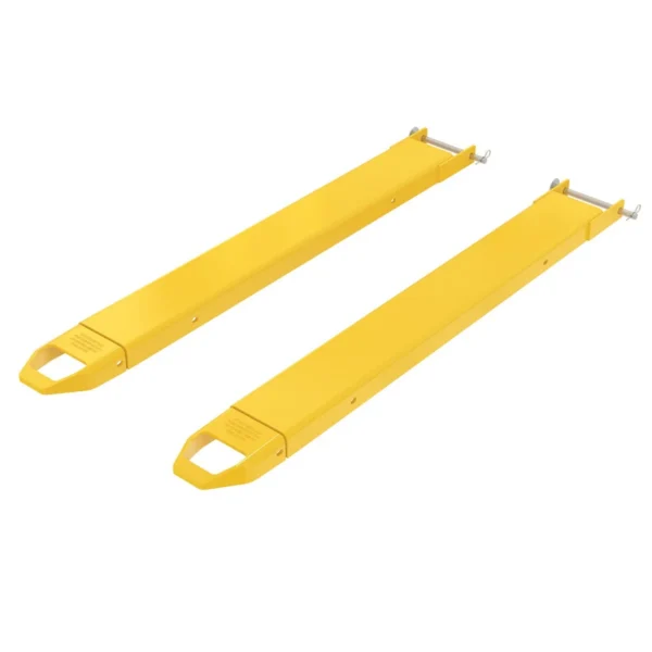 Steel Pin Style Fork Extensions 5 In. x 54 In. 4,000 Lb. Capacity Yellow