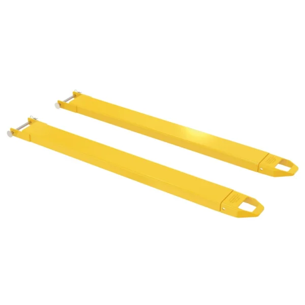 Steel Pin Style Fork Extensions 5 In. x 63 In. 4,000 Lb. Capacity Yellow