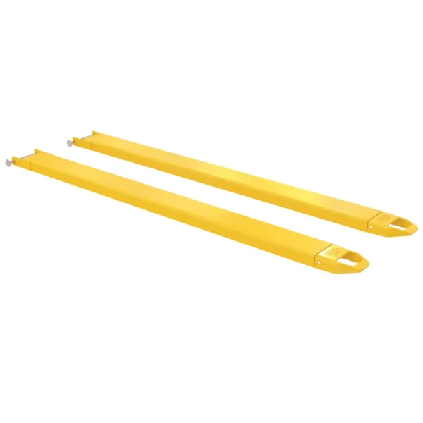 Steel Pin Style Fork Extensions 5 In. x 84 In. 4,000 Lb. Capacity Yellow