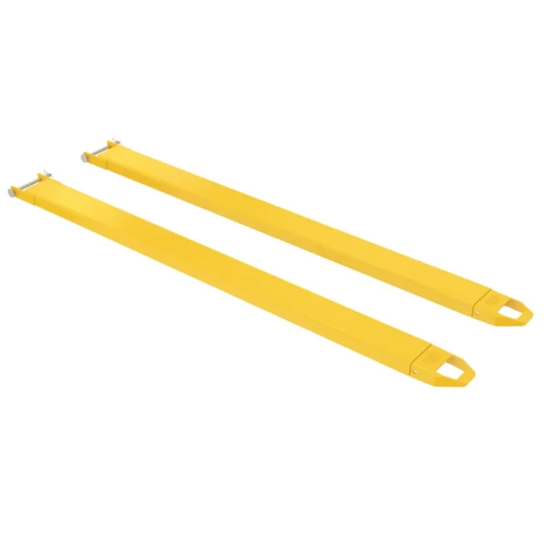 Steel Pin Style Fork Extensions 5 In. x 90 In. 4,000 Lb. Capacity Yellow