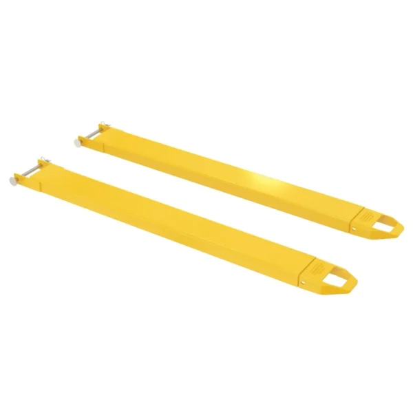 Steel Pin Style Fork Extensions 6 In. x 63 In. 4,000 Lb. Capacity Yellow