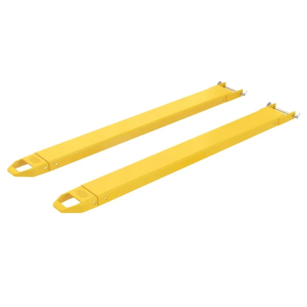 Steel Pin Style Fork Extensions 6 In. x 66 In. 4,000 Lb. Capacity Yellow