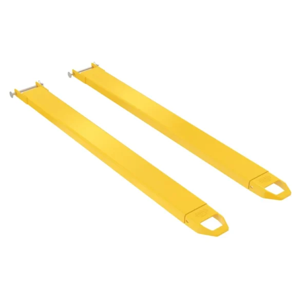 Steel Pin Style Fork Extensions 6 In. x 72 In. 4,000 Lb. Capacity Yellow