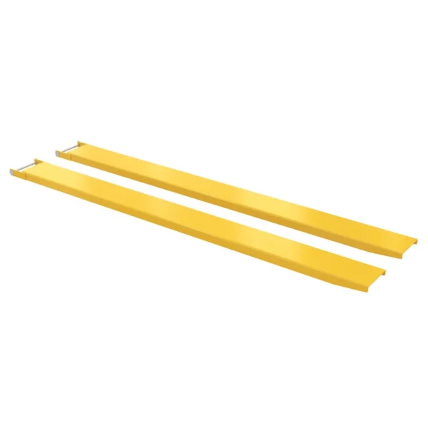 Steel Pin Style Fork Extensions 7 In. x 108 In. 4,000 Lb. Capacity Yellow