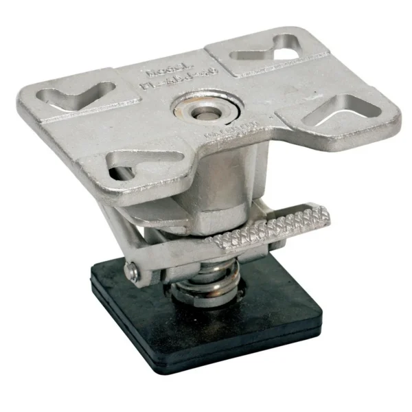 Stainless Steel Adjustable Floor Lock 6-1/4 to 8 In. Height Silver