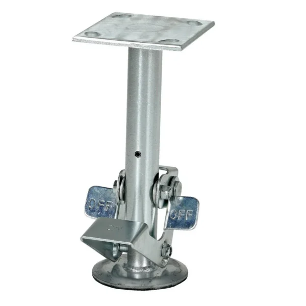 Steel Floor Lock 9-1/2 to 10-1/8 In. Height Silver