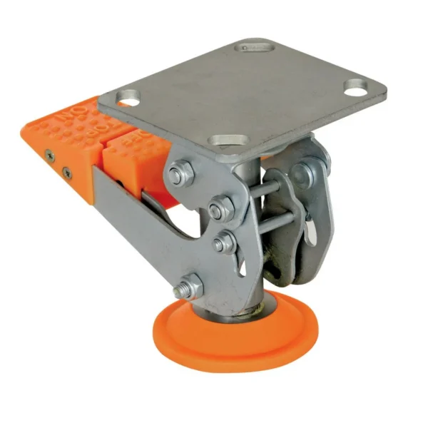 Steel Floor Lock 5-5/8 to 6-3/4 In. Height Silver