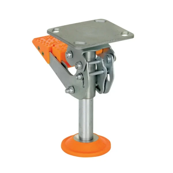 Steel Floor Lock 8-5/16 to 9-7/16 In. Height Silver