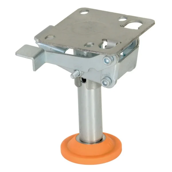 Steel Floor Lock 5-5/8 to 6-1/4 In. Height Silver