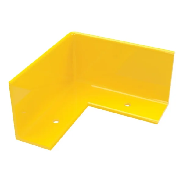 Steel Floor Safety Curb 90 Degree Corner 3/8 In. Thick Yellow
