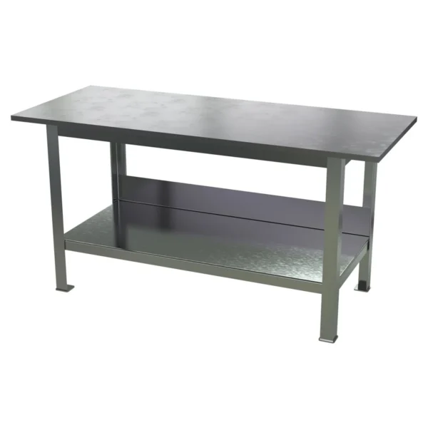 Steel Fixture Welding Table with 1 In. Thick Top 30 In. x 72 In. x 36-1/4 In. 8000 Lb. Capacity Bare