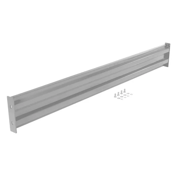 Steel 2 Ribbed Bolt On Style Guard Rail 113.875 In. Length Silver