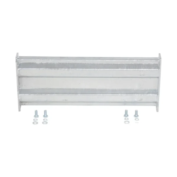 Galvanized Steel 2 Ribbed Bolt On Style Guard Rail 24 In. Length Gray
