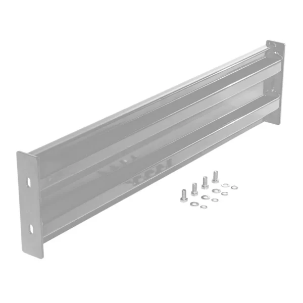 Steel 2 Ribbed Bolt On Style Guard Rail 41.875 In. Length Silver