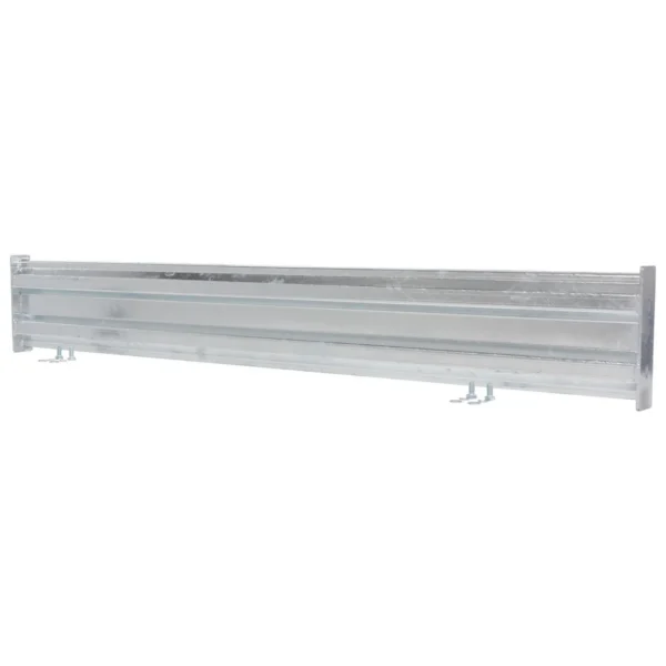 Galvanized Steel 2 Ribbed Bolt On Style Guard Rail 65.875 In. Length Gray