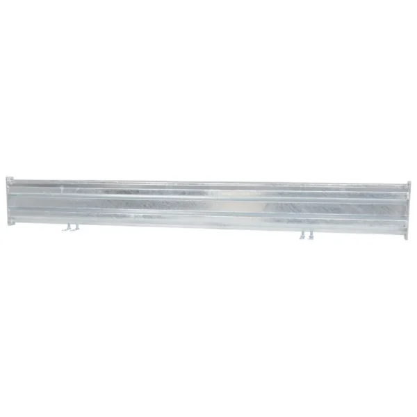 Galvanized Steel 2 Ribbed Bolt On Style Guard Rail 77.875 In. Length Gray