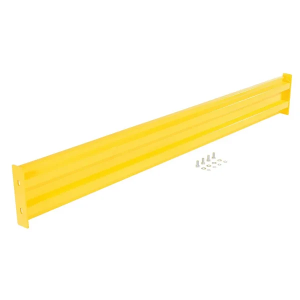 Steel 2 Ribbed Bolt On Style Guard Rail 89.875 In. Length Yellow